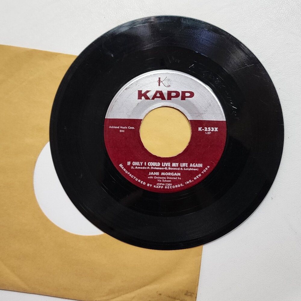 Jane Morgan – If Only...& To Love And Be Loved Vintage 45RPM Vinyl RARE DISC
